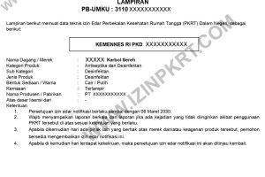 Surat Izin Edar Produk PKRT