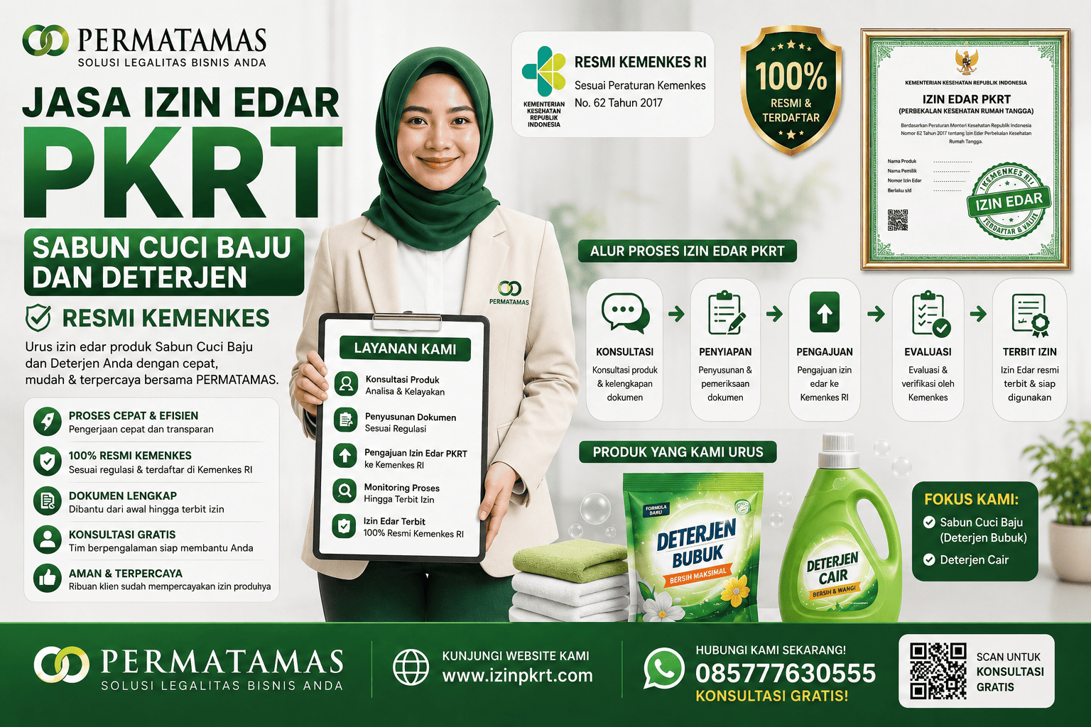 Jasa Pengurusan Izin PKRT Deterjen Cair untuk Produk Laundry