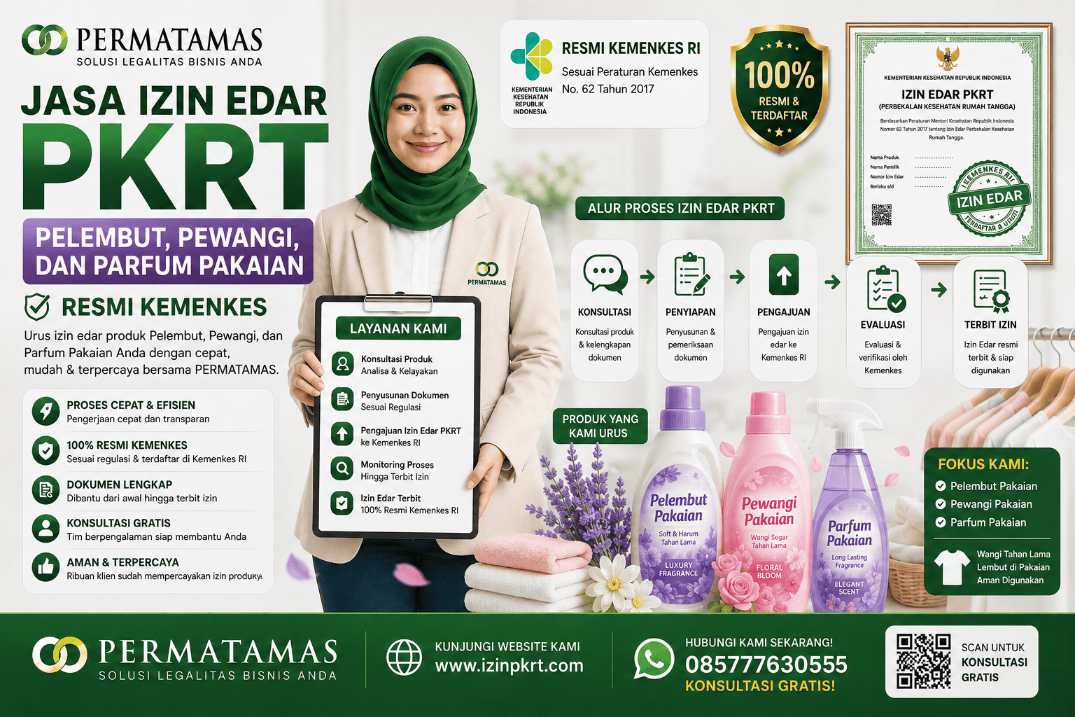 Jasa Pengurusan PKRT Pelembut dan Pewangi Pakaian
