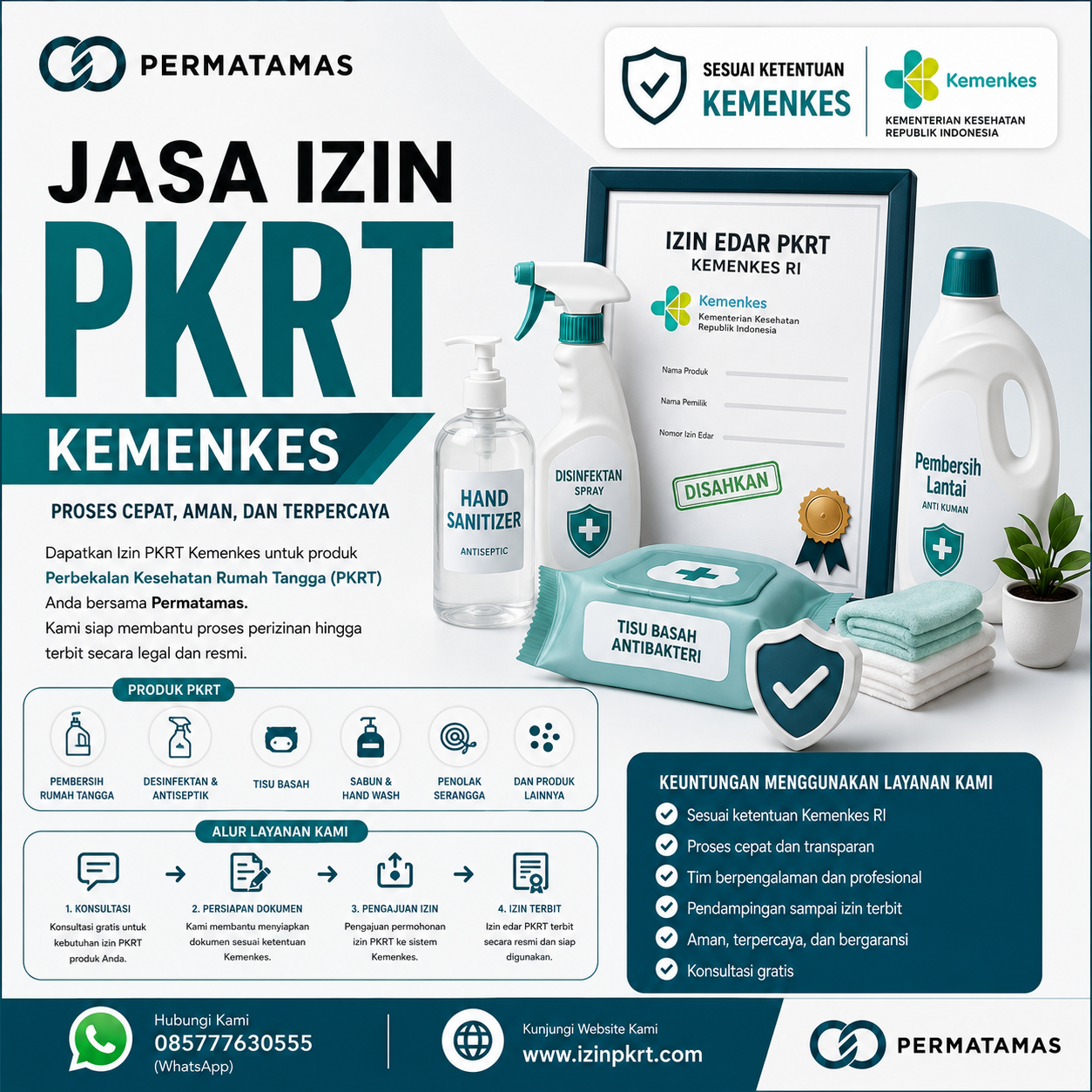 Jasa Pembuatan Izin Edar PKRT Kemenkes Produk Tisu Antiseptik