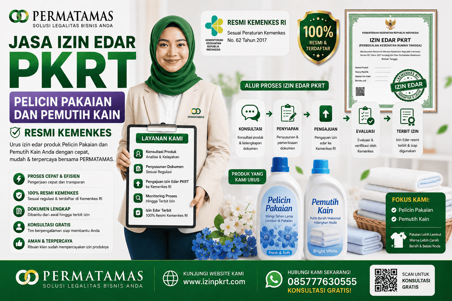 Syarat Izin Edar PKRT Produk Pemutih Baju Lengkap untuk Usaha Laundry