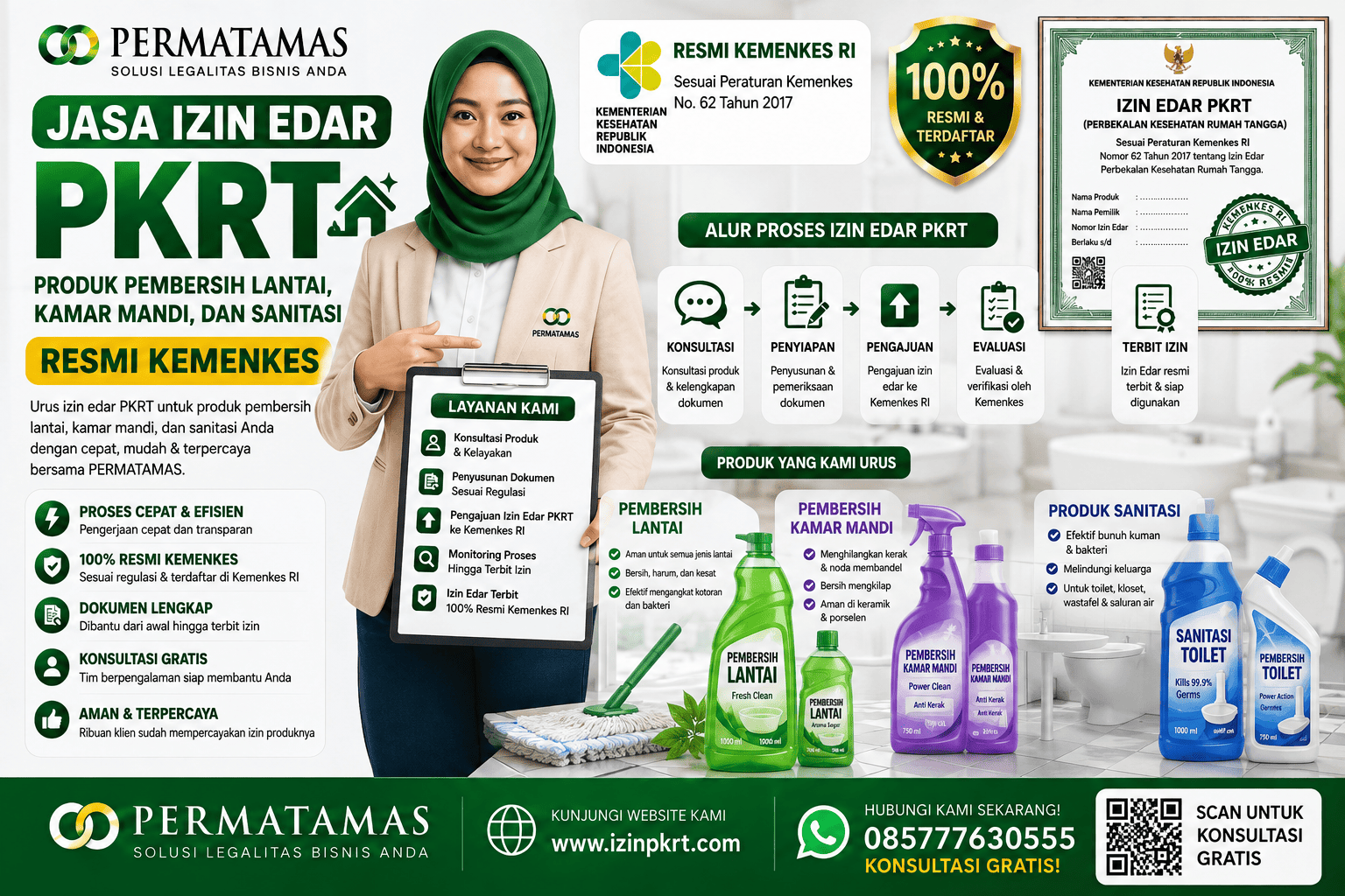 Jasa Izin Edar PKRT Pembersih Lantai Resmi Kemenkes