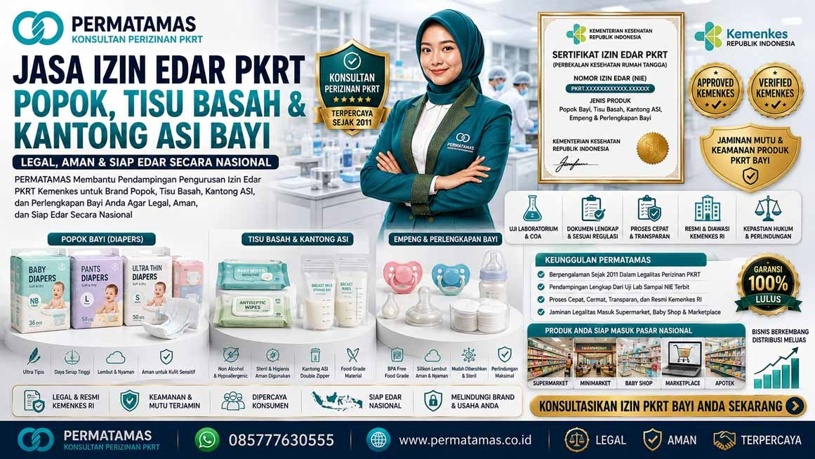 Jasa Pengurusan Izin Edar PKRT Tisu Basah Resmi Kemenkes